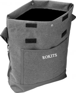 grey shoulder bag-open