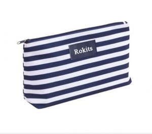 stripy toiletry bag-blue