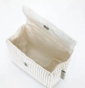 corduroy cosmetic pouch-inside